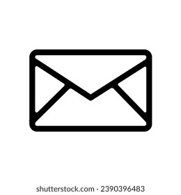 Icono de correo electrónico en estilo lineal.Sobre en fondo aislado.Ilustración vectorial.