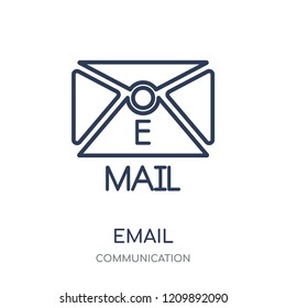 Email icon. Email linear symbol design from Communication collection. Simple outline element vector illustration on white background.