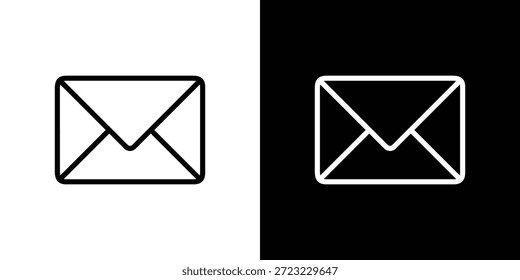 Concepto de logotipo de icono de correo electrónico en trazos