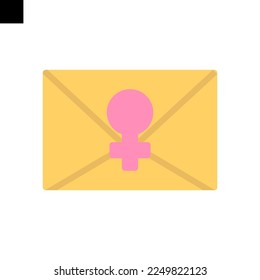 email icon logo flat style vector