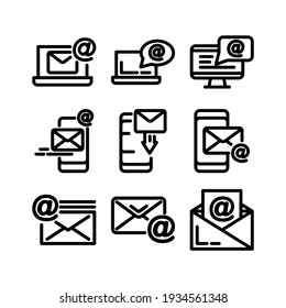 email icon or logo isolated sign symbol vector illustration - Collection of high quality black style vector icons
