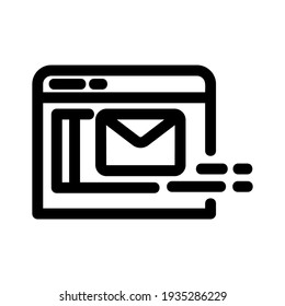 E-Mail-Symbol oder Logo einzeln auf Zeichen, Vektorgrafik - hochwertige Vektorsymbole in schwarzem Stil
