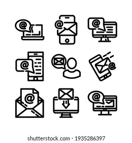 email icon or logo isolated sign symbol vector illustration - Collection of high quality black style vector icons
