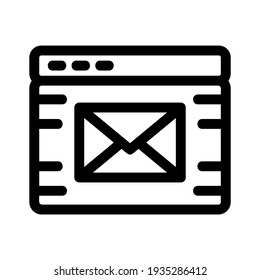 icono de correo electrónico o logotipo símbolo de signo aislado ilustración vectorial - iconos vectoriales de estilo negro de alta calidad
