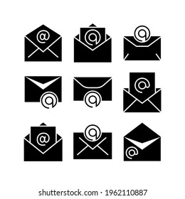 email icon or logo isolated sign symbol vector illustration - Collection of high quality black style vector icons
