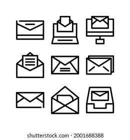 email icon or logo isolated sign symbol vector illustration - Collection of high quality black style vector icons
