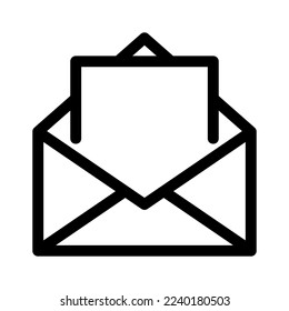 icono de correo electrónico o logotipo símbolo de signo aislado ilustración vectorial - iconos vectoriales de estilo negro de alta calidad
