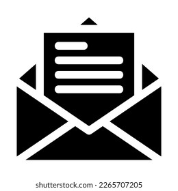 icono de correo electrónico o logotipo símbolo de signo aislado ilustración vectorial - iconos vectoriales de estilo negro de alta calidad
