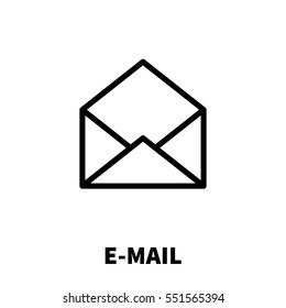 E-mail icon or logo in modern line style. High quality black outline pictogram for web site design and mobile apps. Vector illustration on a white background.
