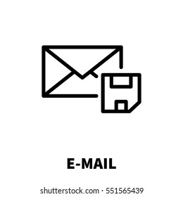 E-mail icon or logo in modern line style. High quality black outline pictogram for web site design and mobile apps. Vector illustration on a white background.