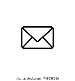 E-mail icon or logo in modern line style. High quality black outline pictogram for web site design and mobile apps. Vector illustration on a white background.