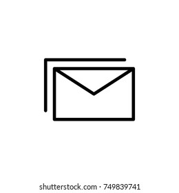 E-mail icon or logo in modern line style. High quality black outline pictogram for web site design and mobile apps. Vector illustration on a white background.