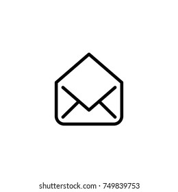 E-mail icon or logo in modern line style. High quality black outline pictogram for web site design and mobile apps. Vector illustration on a white background.