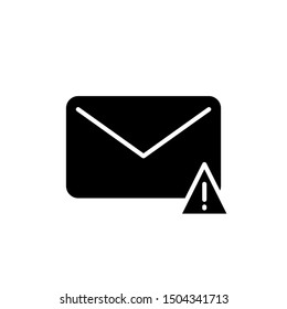 E-mail Icon Logo Template Vector Business Address Company, Communication Tecnology Emblem Isolated Illustration, Outline Solid Background White
