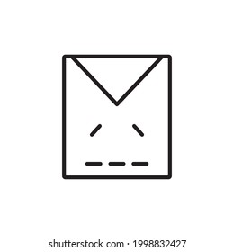 Icono de correo electrónico o logo vectorial ilustración del símbolo de signo aislado, ilustración vectorial con contorno negro de alta calidad.
