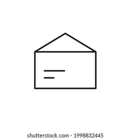 email icon or logo vector illustration of isolated sign symbol, vector illustration with high quality black outline.