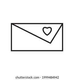 email icon or logo vector illustration of isolated sign symbol, vector illustration with high quality black outline.