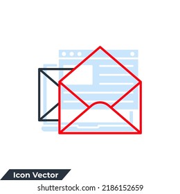 email icon logo vector illustration. Envelope Mail services symbol template for graphic and web design collection