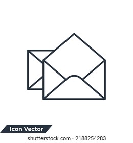 email icon logo vector illustration. Envelope Mail services symbol template for graphic and web design collection