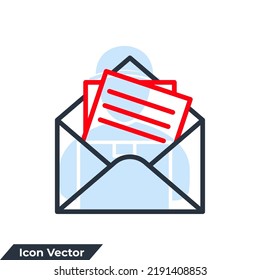ilustración vectorial del logotipo del icono de correo electrónico. Plantilla de símbolo de servicios de correo electrónico sobre la colección de diseño gráfico y web