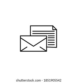 Email icon or logo vector outline style