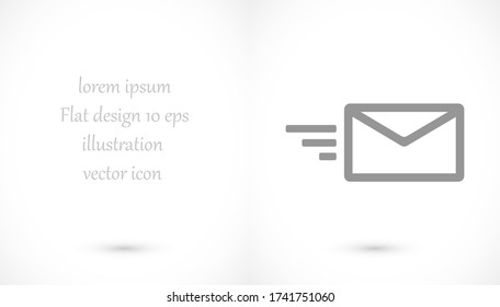 correo electrónico con icono de correo electrónico. lorem ipsum Flat Design JPG