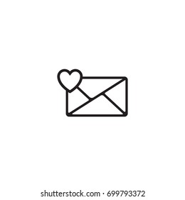 Email icon love vector
