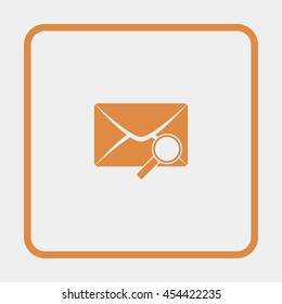 Email icon and magnifying glass