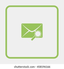 Email icon and magnifying glass