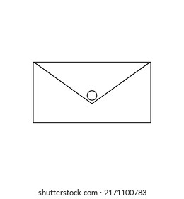 e-mail icon. Mail Envelope Service. Contact message send flat isolated letter