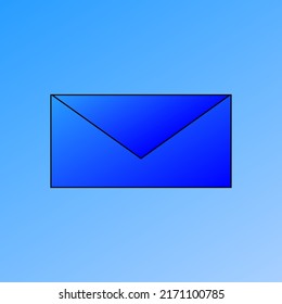 e-mail icon. Mail Envelope Service. Contact message send flat isolated letter