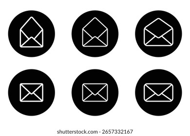 Icono de correo electrónico, icono de correo, colección de conjunto de iconos de sobre