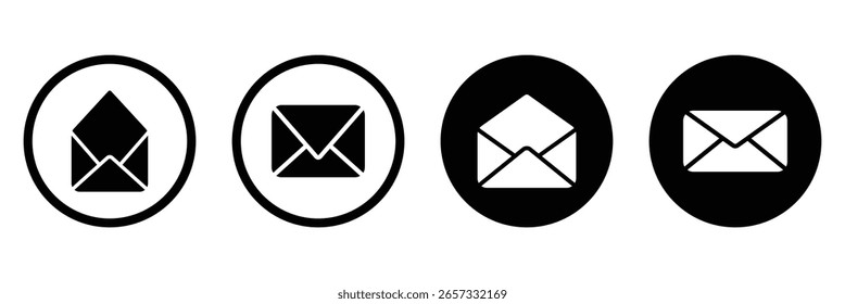 Icono de correo electrónico, icono de correo, colección de conjunto de iconos de sobre