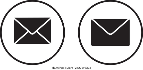 Ícone de email, conjunto de ícones de email. Vetor de ícone de e-mail para web, com marca de seleção e e-mail, sinal de ilustração do vacor,
