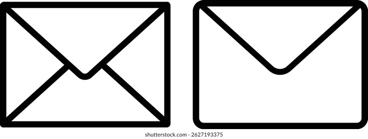 Ícone de email, conjunto de ícones de email. Vetor de ícone de e-mail para web, com marca de seleção e e-mail, sinal de ilustração do vacor,
