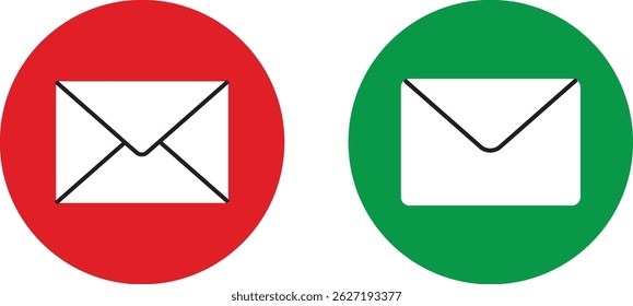 Ícone de email, conjunto de ícones de email. Vetor de ícone de e-mail para web, com marca de seleção e e-mail, sinal de ilustração do vacor,
