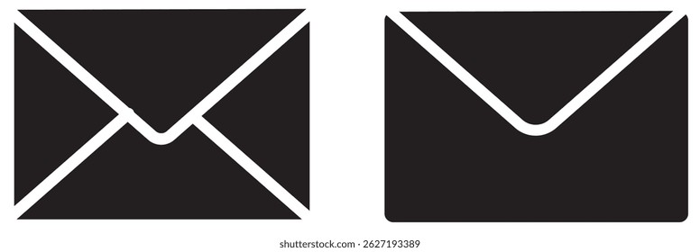 Ícone de email, conjunto de ícones de email. Vetor de ícone de e-mail para web, com marca de seleção e e-mail, sinal de ilustração do vacor,

