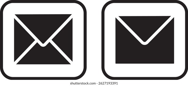 Ícone de email, conjunto de ícones de email. Vetor de ícone de e-mail para web, com marca de seleção e e-mail, sinal de ilustração do vacor,
