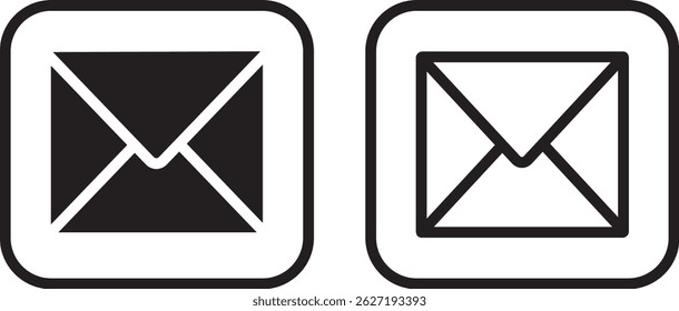 E-mail icon, mail icon set. Mail icon vector for web, with checkmark and email, vactor illustration sign,

