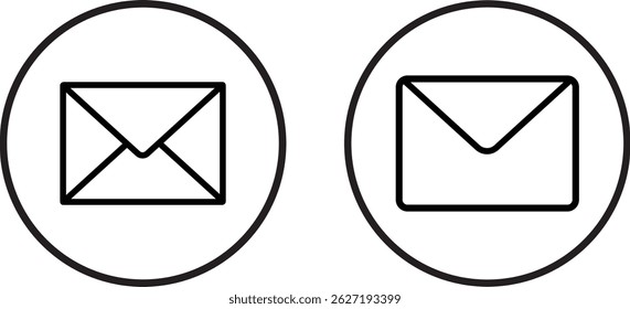 E-mail icon, mail icon set. Mail icon vector for web, with checkmark and email, vactor illustration sign,
