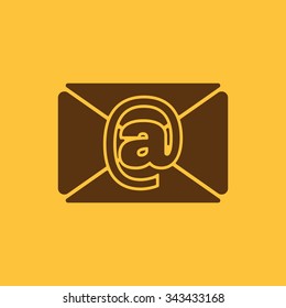 The email icon. Mail symbol. Flat Vector illustration
