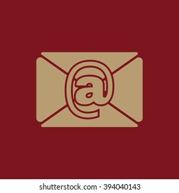 The email icon. Mail symbol. Flat Vector illustration