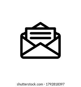 Icono de correo electrónico. Símbolo de correo vectorial sobre fondo blanco.
