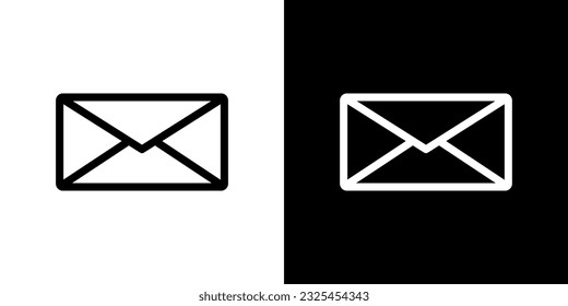 Icono de correo electrónico. Conjunto de vector de correo. Símbolo del mensaje. Sobre cantando. Icono de letra.