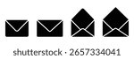 E-mail icon, Message send icon. Mail sign envelope simple black vector. Envelope icon vector. Email and mail icon set envelope for communication vector illustration