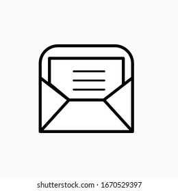 Icono de correo electrónico. Signo de mensaje. Símbolo de sobre.