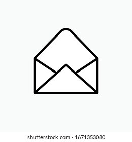 Icono de correo electrónico. Signo de mensaje. Símbolo de sobre.