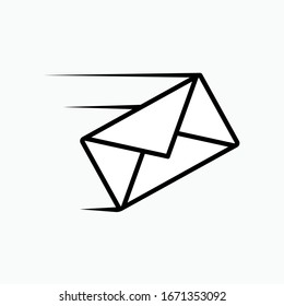 Icono de correo electrónico. Signo de mensaje. Símbolo de sobre.