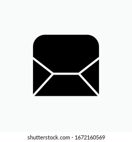 Icono de correo electrónico. Signo de mensaje. Símbolo de sobre.