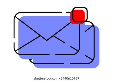 Email icon. Message symbol. Vector illustration isolated on white background.